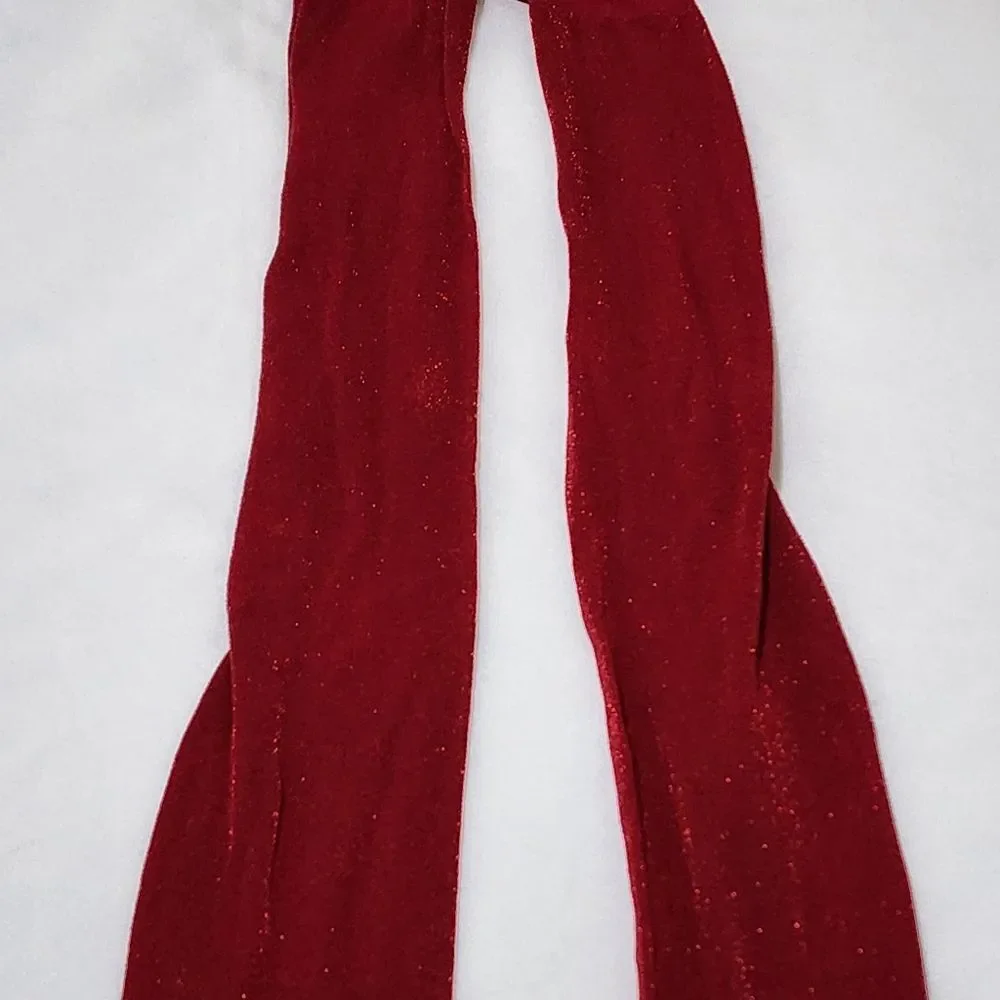 Gymboree Girls Red Sparkle Glitter Tights Size 6-8 NEW without Tags